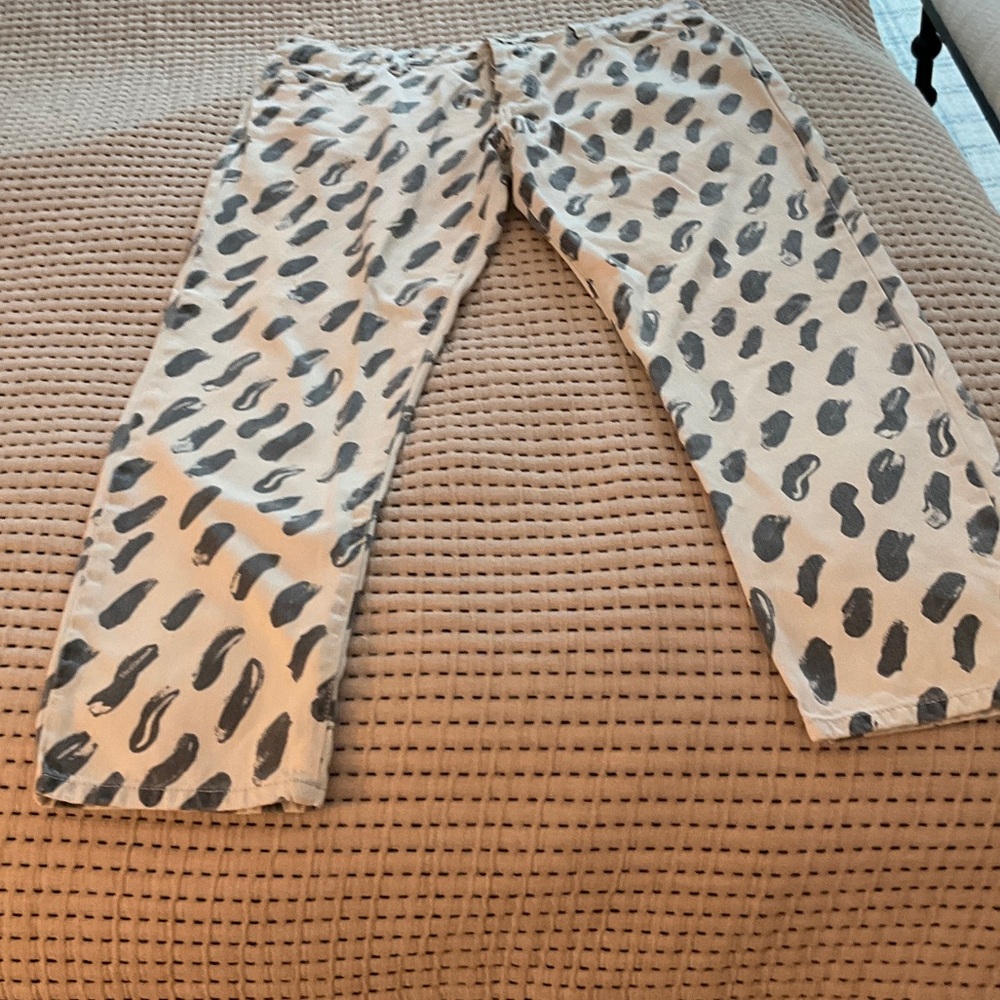 Marni Cream and Black Boyfriend Jeans